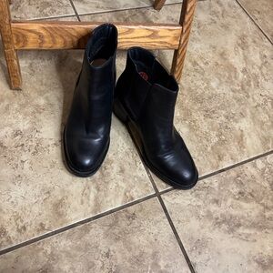 Clark Black Leather Ankle Boots